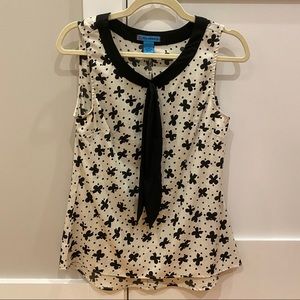Flutterbye Polkadot Black and White Tank Top